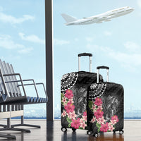 Black Polynesian Hammerhead Shark Tribal Pattern Luggage Cover