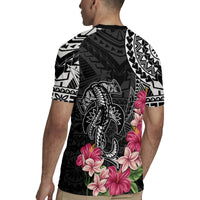 Black Polynesian Hammerhead Shark Tribal Pattern Rugby Jersey LT05 - Polynesian Pride