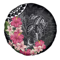 Black Polynesian Hammerhead Shark Tribal Pattern Spare Tire Cover LT05 - Polynesian Pride