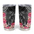 Black Polynesian Hammerhead Shark Tribal Pattern Tumbler Cup