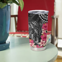 Black Polynesian Hammerhead Shark Tribal Pattern Tumbler Cup