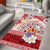 French Polynesia Internal Autonomy Day Area Rug Tropical Hibiscus And Turtle Pattern