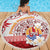 French Polynesia Internal Autonomy Day Beach Blanket Tropical Hibiscus And Turtle Pattern