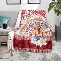 French Polynesia Internal Autonomy Day Blanket Tropical Hibiscus And Turtle Pattern LT05 - Polynesian Pride