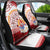 French Polynesia Internal Autonomy Day Car Seat Cover Tropical Hibiscus And Turtle Pattern