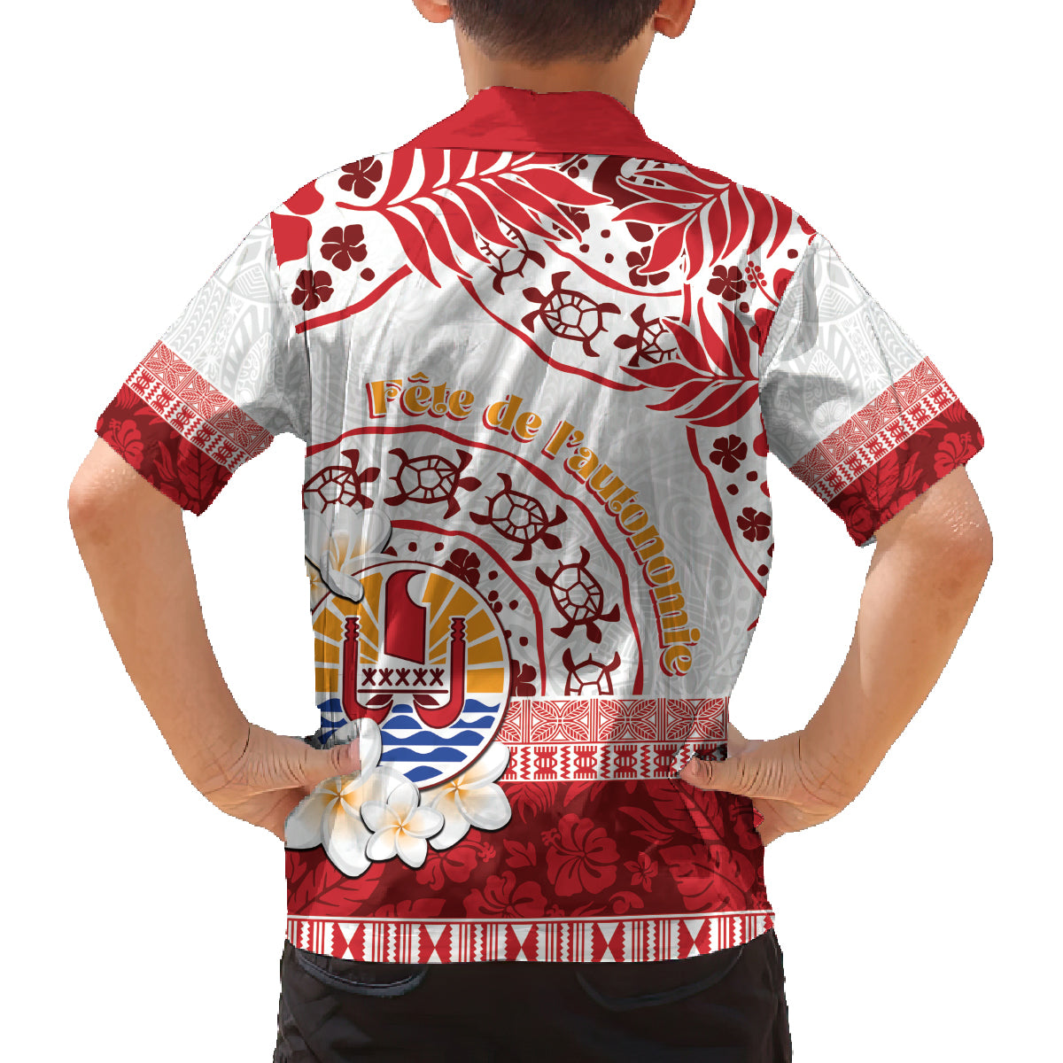 French Polynesia Internal Autonomy Day Family Matching Off Shoulder Maxi Dress and Hawaiian Shirt Tropical Hibiscus And Turtle Pattern LT05 - Polynesian Pride