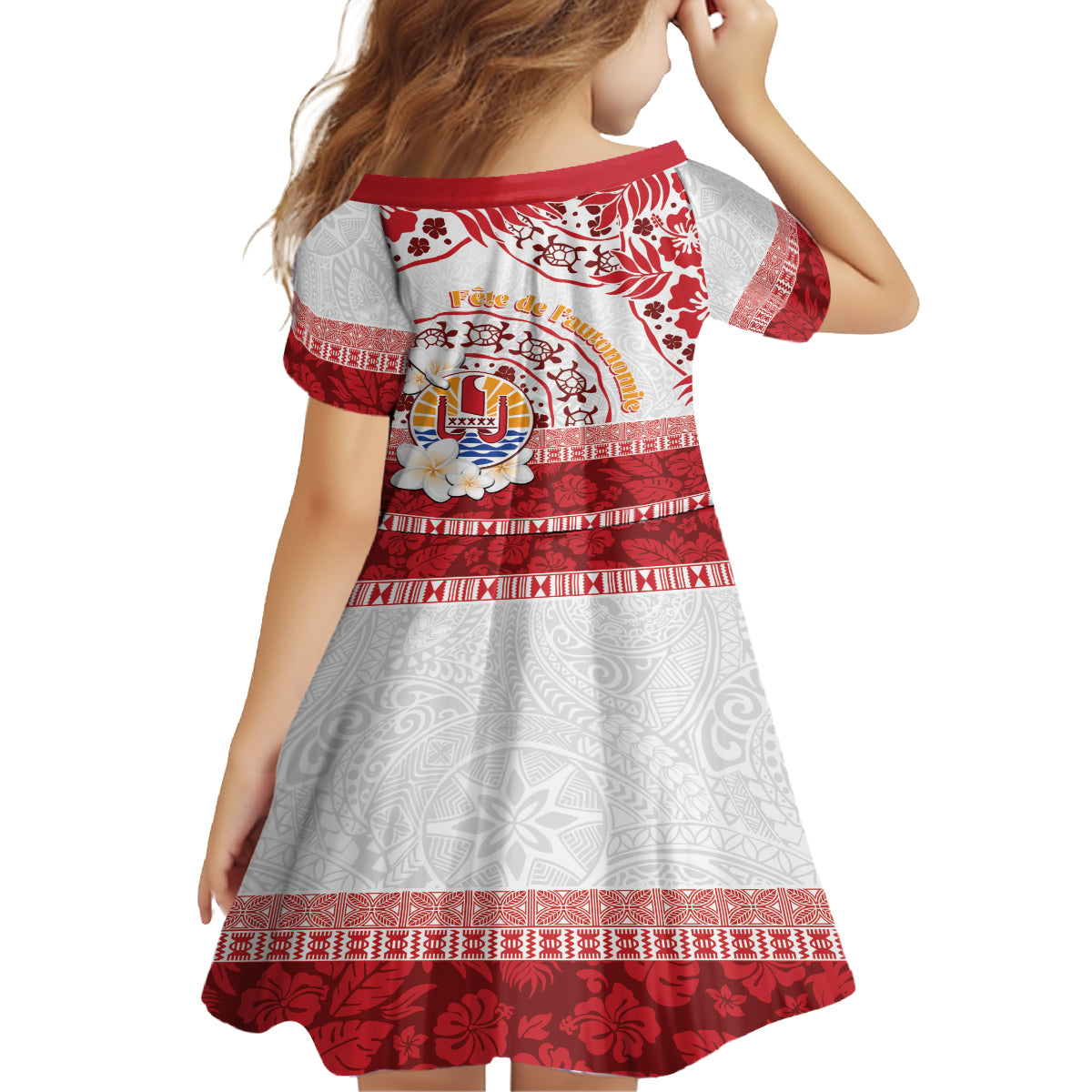 French Polynesia Internal Autonomy Day Family Matching Off Shoulder Short Dress and Hawaiian Shirt Tropical Hibiscus And Turtle Pattern LT05 - Polynesian Pride