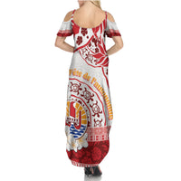 French Polynesia Internal Autonomy Day Family Matching Summer Maxi Dress and Hawaiian Shirt Tropical Hibiscus And Turtle Pattern LT05 - Polynesian Pride