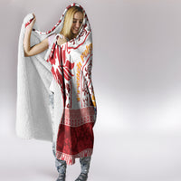 French Polynesia Internal Autonomy Day Hooded Blanket Tropical Hibiscus And Turtle Pattern LT05 - Polynesian Pride