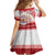 French Polynesia Internal Autonomy Day Kid Short Sleeve Dress Tropical Hibiscus And Turtle Pattern