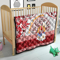 French Polynesia Internal Autonomy Day Quilt Tropical Hibiscus And Turtle Pattern