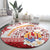 French Polynesia Internal Autonomy Day Round Carpet Tropical Hibiscus And Turtle Pattern