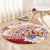 French Polynesia Internal Autonomy Day Round Carpet Tropical Hibiscus And Turtle Pattern