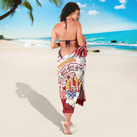 French Polynesia Internal Autonomy Day Sarong Tropical Hibiscus And Turtle Pattern