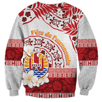 French Polynesia Internal Autonomy Day Sweatshirt Tropical Hibiscus And Turtle Pattern LT05 - Polynesian Pride
