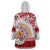 French Polynesia Internal Autonomy Day Wearable Blanket Hoodie Tropical Hibiscus And Turtle Pattern