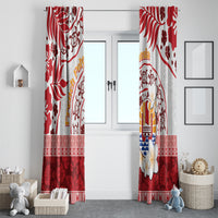 French Polynesia Internal Autonomy Day Window Curtain Tropical Hibiscus And Turtle Pattern LT05 - Polynesian Pride