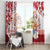 French Polynesia Internal Autonomy Day Window Curtain Tropical Hibiscus And Turtle Pattern