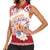 French Polynesia Internal Autonomy Day Women Sleeveless Polo Shirt Tropical Hibiscus And Turtle Pattern