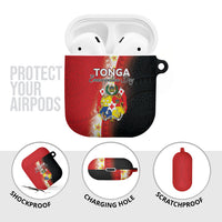 Tonga Emancipation Day AirPods Case Tongan Ngatu Pattern With Plumeria LT05 - Polynesian Pride