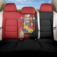 Tonga Emancipation Day Back Car Seat Cover Tongan Ngatu Pattern With Plumeria