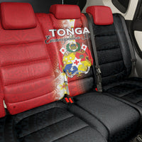 Tonga Emancipation Day Back Car Seat Cover Tongan Ngatu Pattern With Plumeria