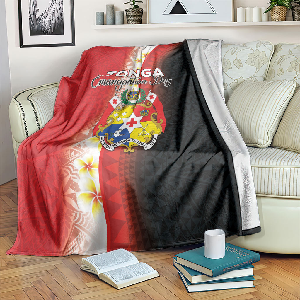 Tonga Emancipation Day Blanket Tongan Ngatu Pattern With Plumeria