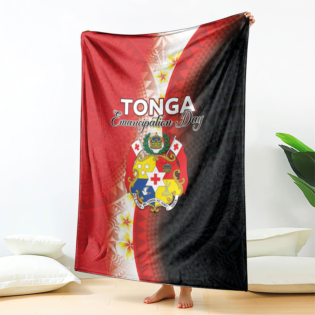 Tonga Emancipation Day Blanket Tongan Ngatu Pattern With Plumeria