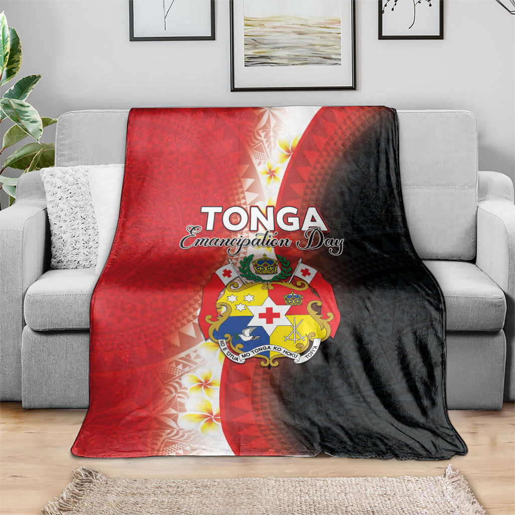 Tonga Emancipation Day Blanket Tongan Ngatu Pattern With Plumeria