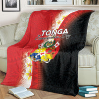 Tonga Emancipation Day Blanket Tongan Ngatu Pattern With Plumeria