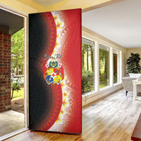 Personalised Tonga Emancipation Day Door Cover Tongan Ngatu Pattern With Plumeria LT05 - Polynesian Pride