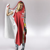 Tonga Emancipation Day Hooded Blanket Tongan Ngatu Pattern With Plumeria LT05 - Polynesian Pride