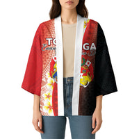 Personalised Tonga Emancipation Day Kimono Tongan Ngatu Pattern With Plumeria LT05 - Polynesian Pride