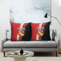 Tonga Emancipation Day Pillow Cover Tongan Ngatu Pattern With Plumeria LT05 - Polynesian Pride