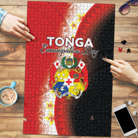 Tonga Emancipation Day Puzzle Tongan Ngatu Pattern With Plumeria