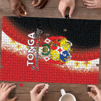 Tonga Emancipation Day Puzzle Tongan Ngatu Pattern With Plumeria