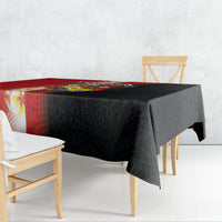 Tonga Emancipation Day Tablecloth Tongan Ngatu Pattern With Plumeria LT05 - Polynesian Pride