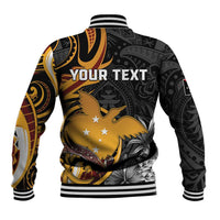 Personalised Papua New Guinea Baseball Jacket Happy 50th Independence Anniversary LT05 - Polynesian Pride