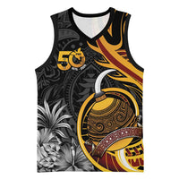 Papua New Guinea Basketball Jersey Happy 50th Independence Anniversary - Polynesian Pride
