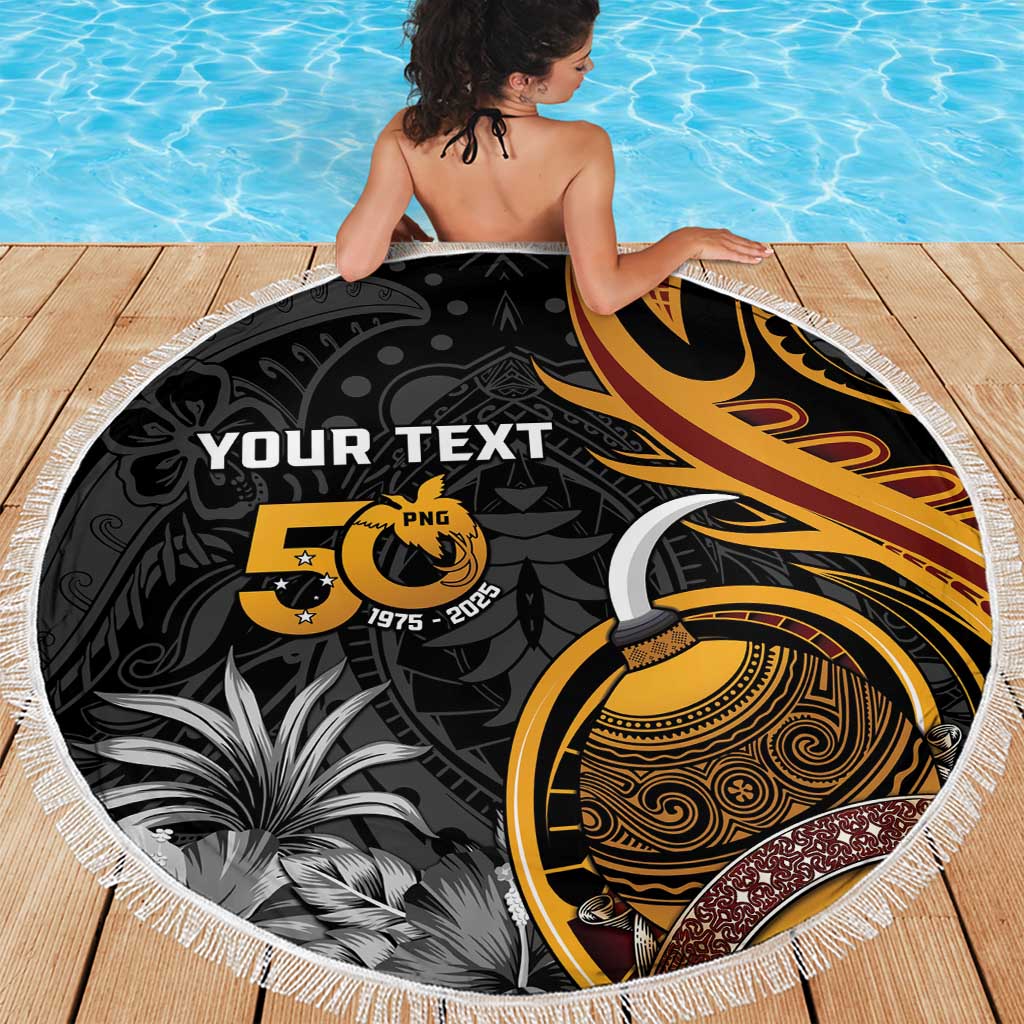 Personalised Papua New Guinea Beach Blanket Happy 50th Independence Anniversary LT05 - Polynesian Pride