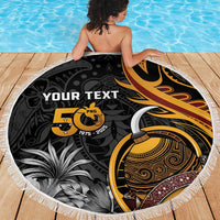 Personalised Papua New Guinea Beach Blanket Happy 50th Independence Anniversary LT05 - Polynesian Pride