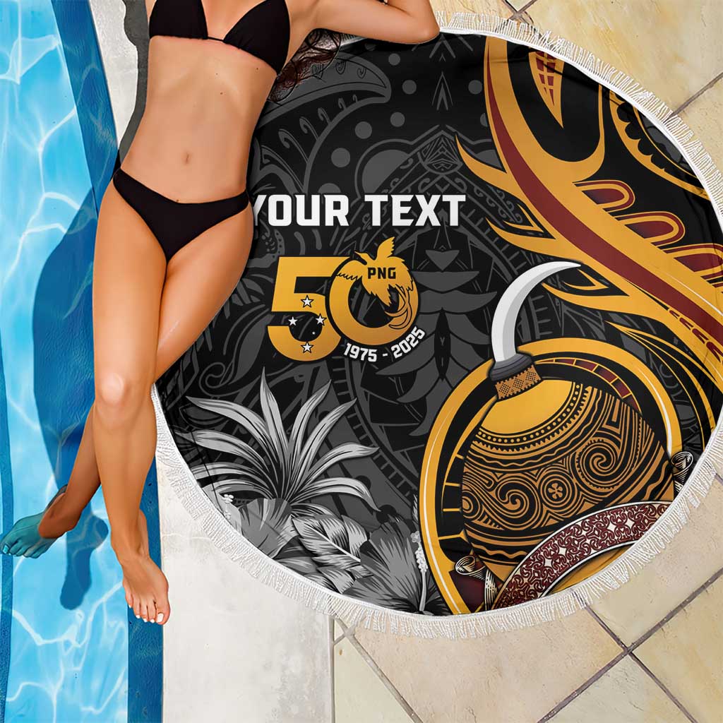 Personalised Papua New Guinea Beach Blanket Happy 50th Independence Anniversary LT05 - Polynesian Pride