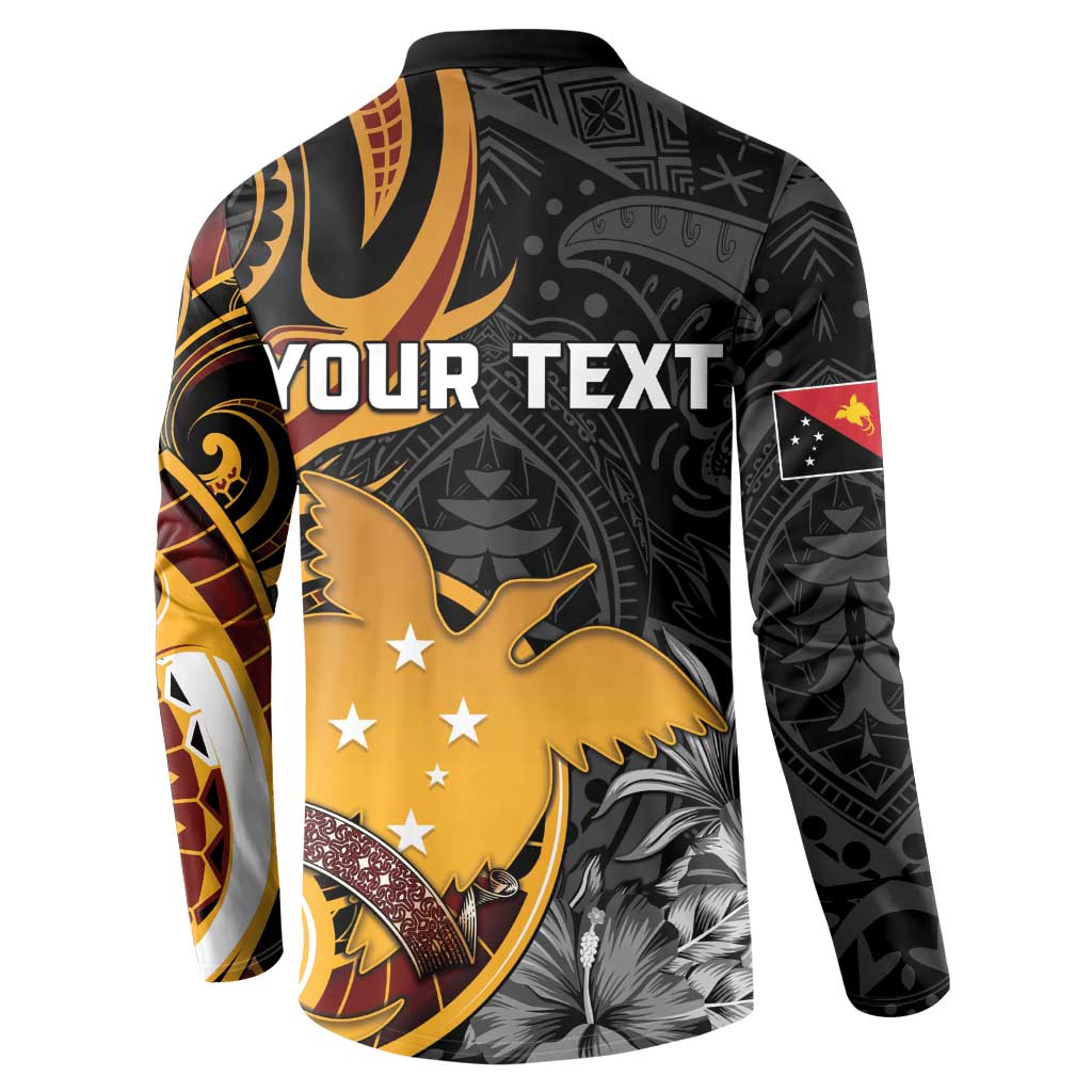 Personalised Papua New Guinea Button Sweatshirt Happy 50th Independence Anniversary LT05 - Polynesian Pride