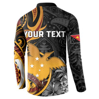 Personalised Papua New Guinea Button Sweatshirt Happy 50th Independence Anniversary LT05 - Polynesian Pride