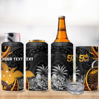 Personalised Papua New Guinea 4 in 1 Can Cooler Tumbler Happy 50th Independence Anniversary LT05 - Polynesian Pride