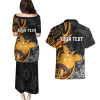Personalised Papua New Guinea Couples Matching Puletasi and Hawaiian Shirt Happy 50th Independence Anniversary LT05 - Polynesian Pride