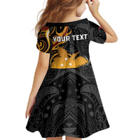 Personalised Papua New Guinea Family Matching Off The Shoulder Long Sleeve Dress and Hawaiian Shirt Happy 50th Independence Anniversary LT05 - Polynesian Pride