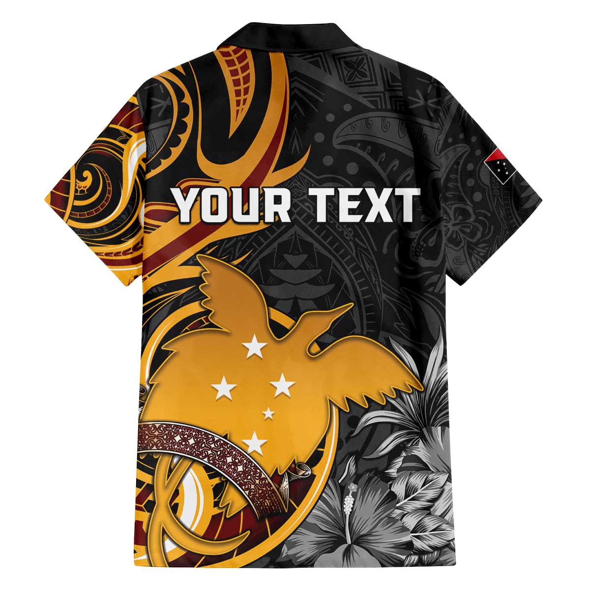 Personalised Papua New Guinea Family Matching Off The Shoulder Long Sleeve Dress and Hawaiian Shirt Happy 50th Independence Anniversary LT05 - Polynesian Pride