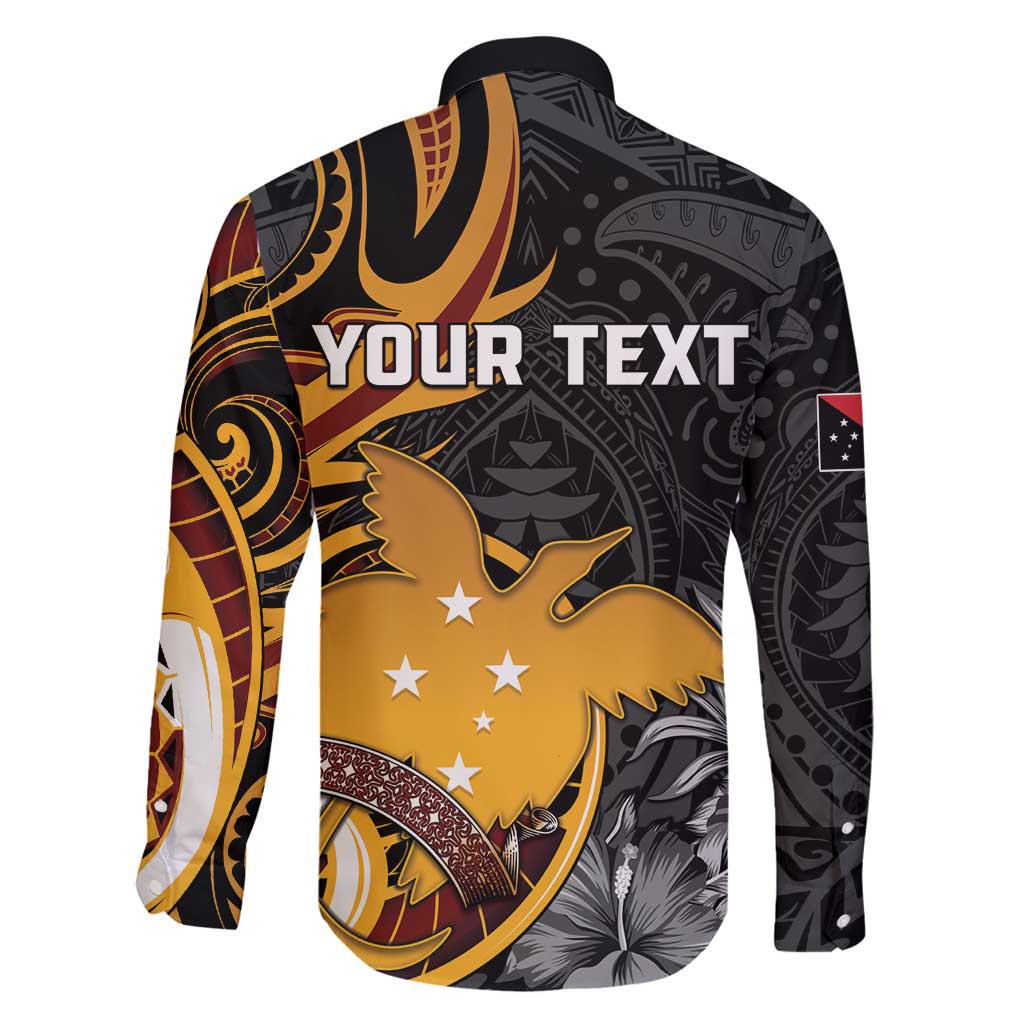 Personalised Papua New Guinea Family Matching Off Shoulder Short Dress and Hawaiian Shirt Happy 50th Independence Anniversary - Polynesian Pride