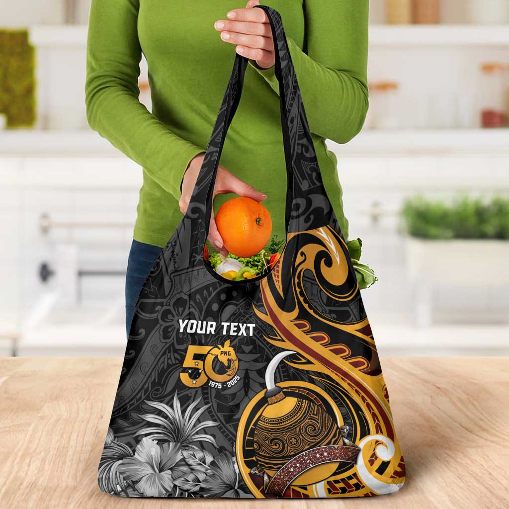 Personalised Papua New Guinea Grocery Bag Happy 50th Independence Anniversary LT05 - Polynesian Pride